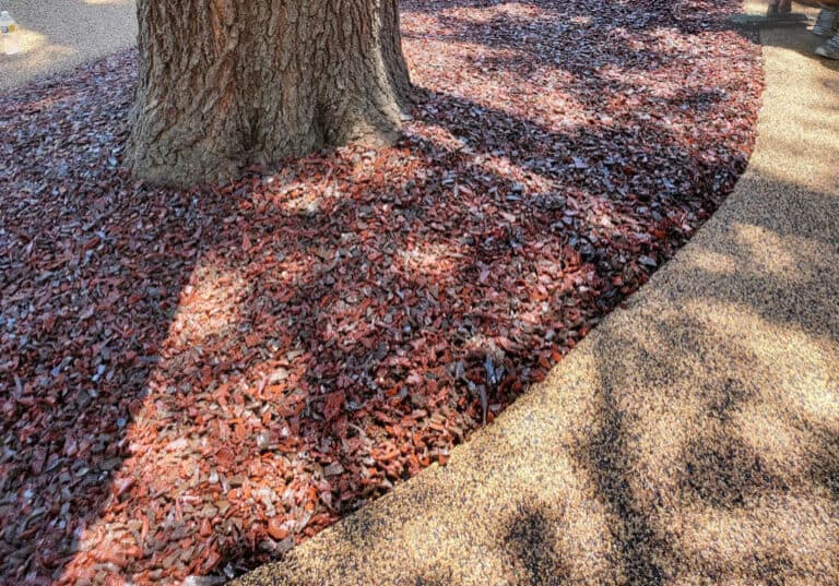 Rubber mulch playground surfacing comparison
