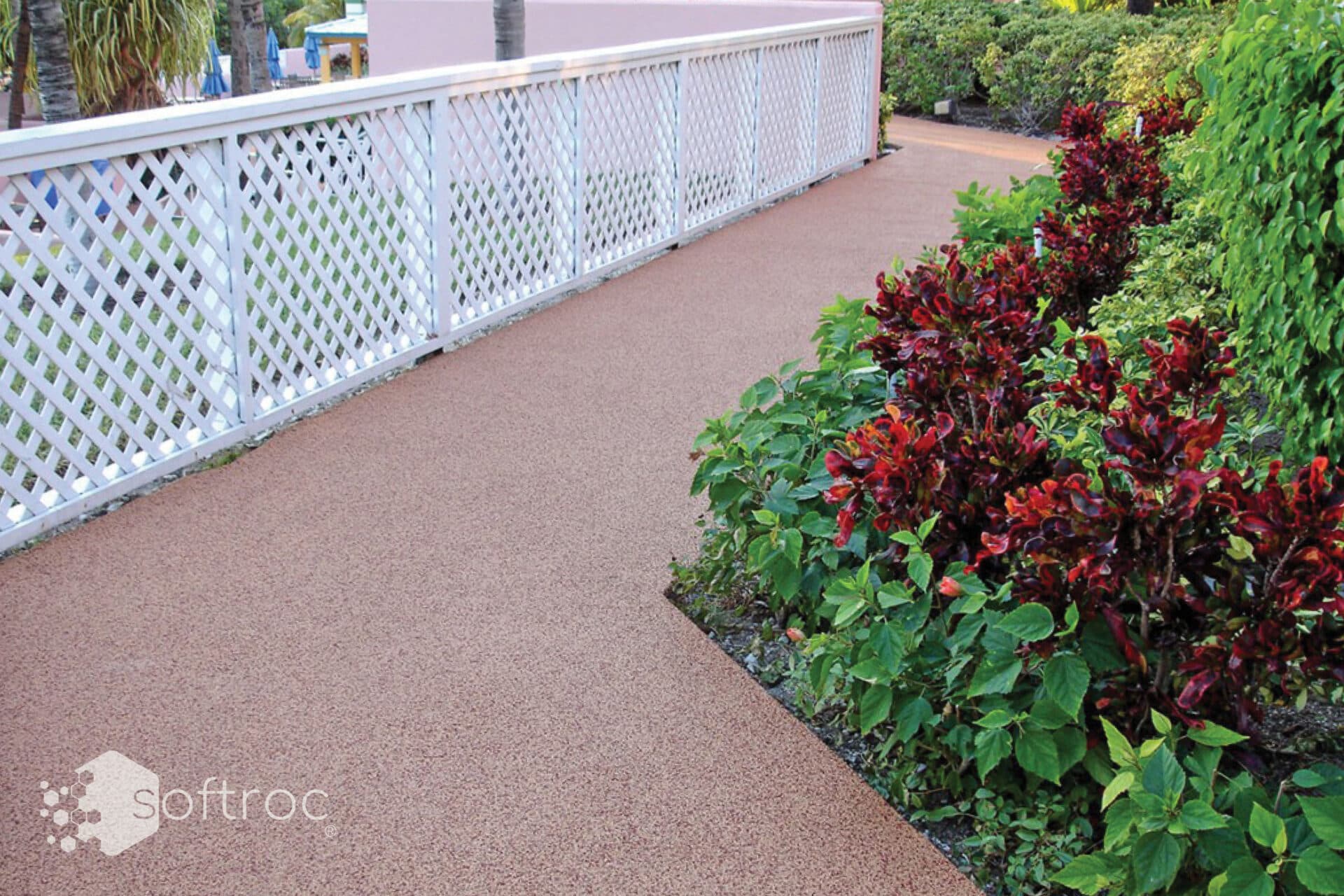 Softroc rubber surfacing on a walking trail