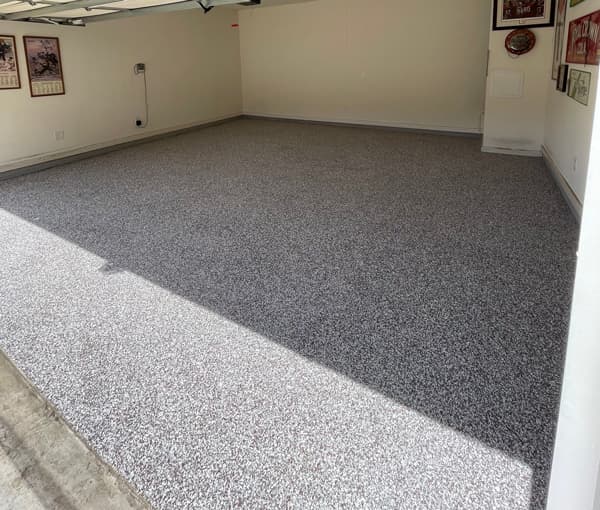 Softroc rubber garage floor installation