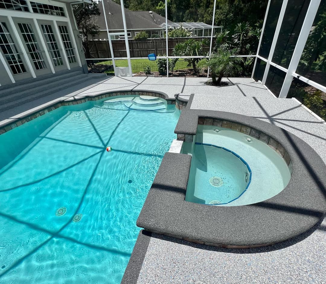 Softroc pool deck installation