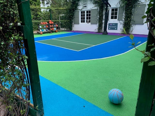 Softroc residential basketball court