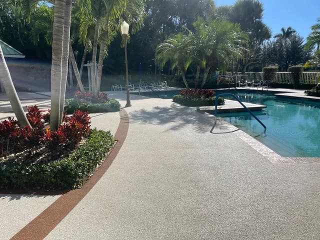Softroc pool deck rubber surface close-up