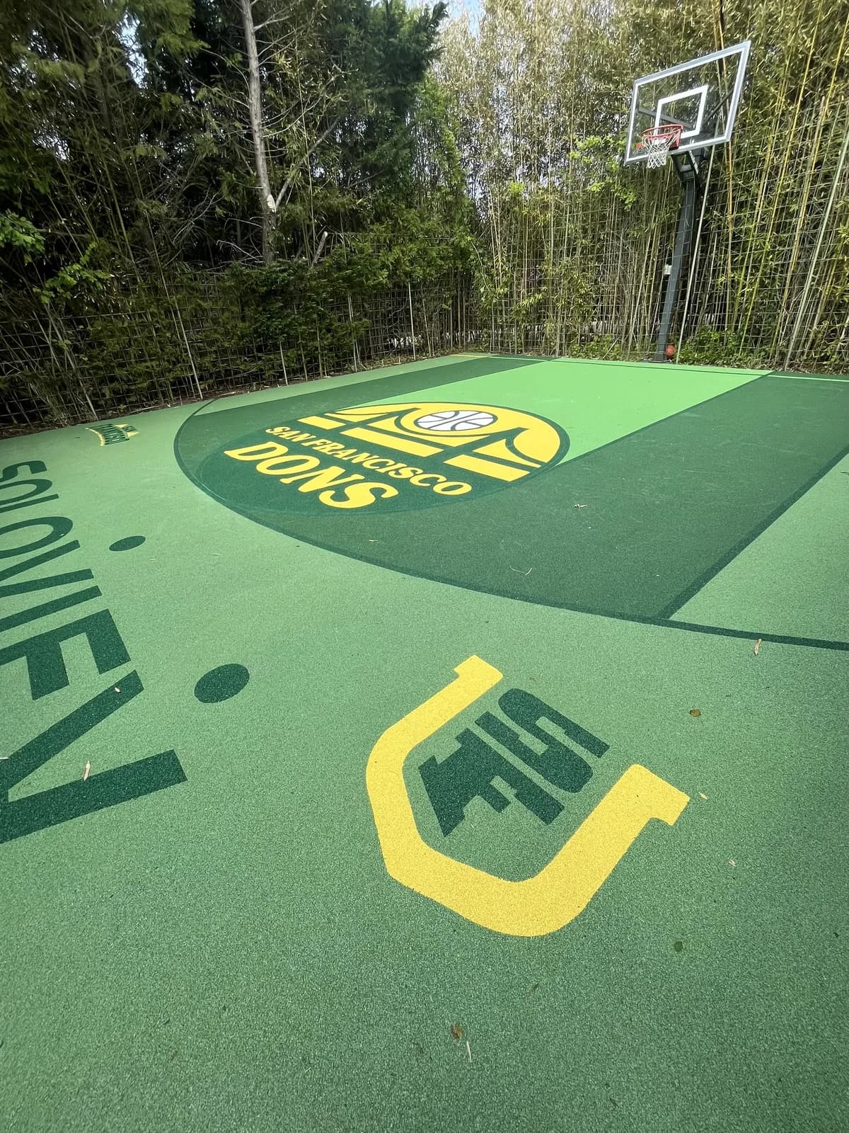 Softroc rubber basketball court surface